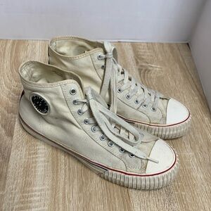 PF Flyers cream in men’s 10 or women’s 11.5